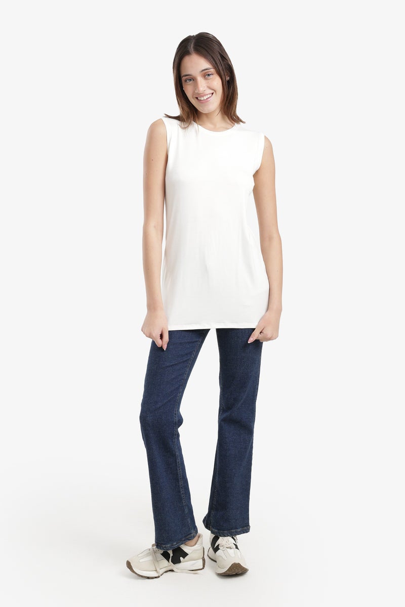 Carina Slim Fit Sleeveless T-Shirt - Image 5